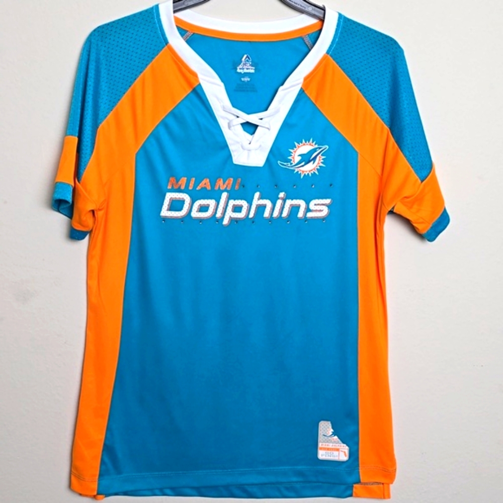 Women's Miami Dolphins Blue and Orange Jersey